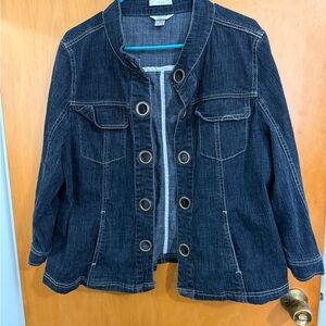 Christopher & Banks Dark Blue Denim Jacket